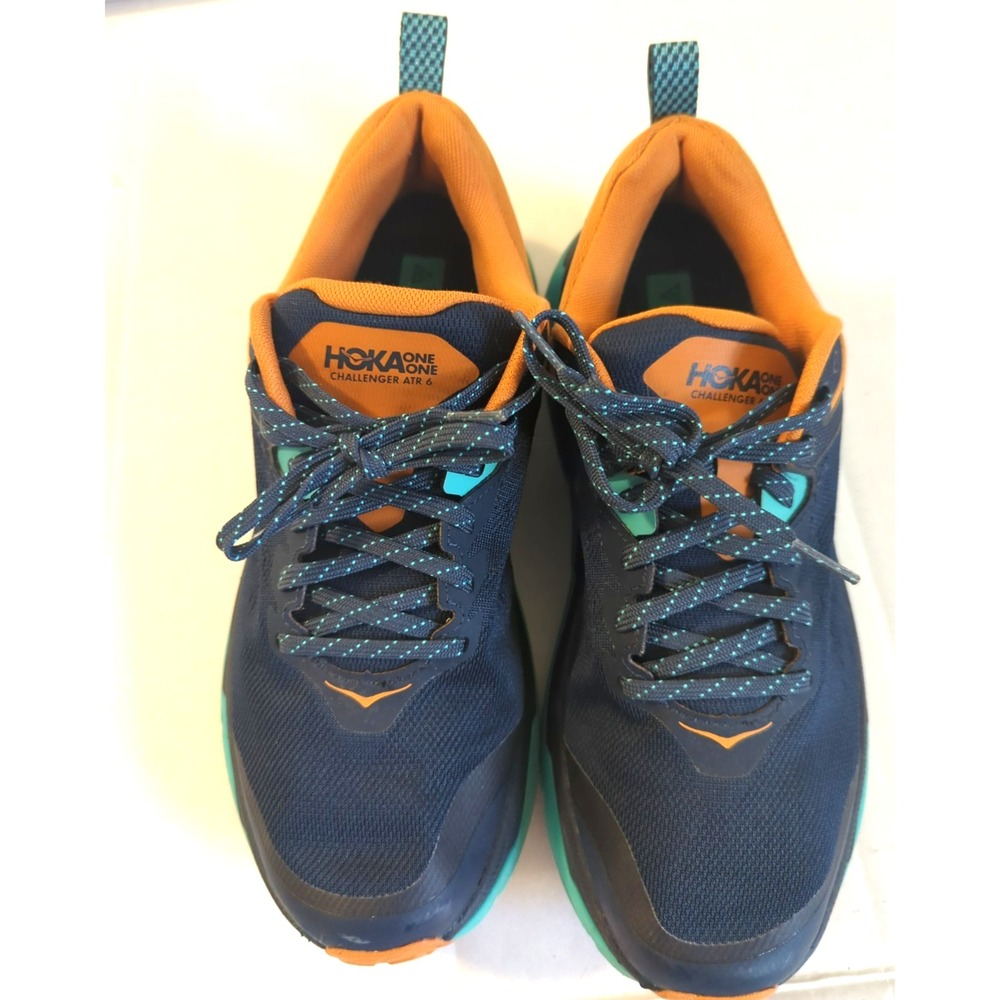 HOKA One One Challenger ATR 6 Shoes Men 9 D Road Trail Running Sneaker Blu Orang